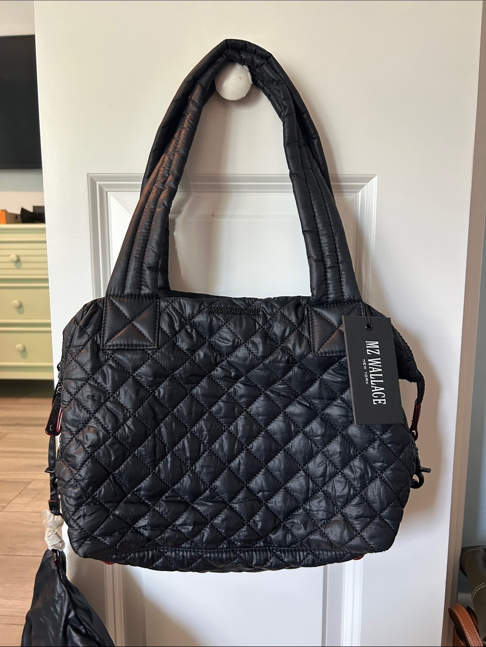 MZ Wallace Quilted Nylon Tote - Black